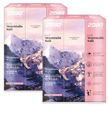 (광고) 2080 핑크마일드민트향 퓨어 치약, 150g, 6개